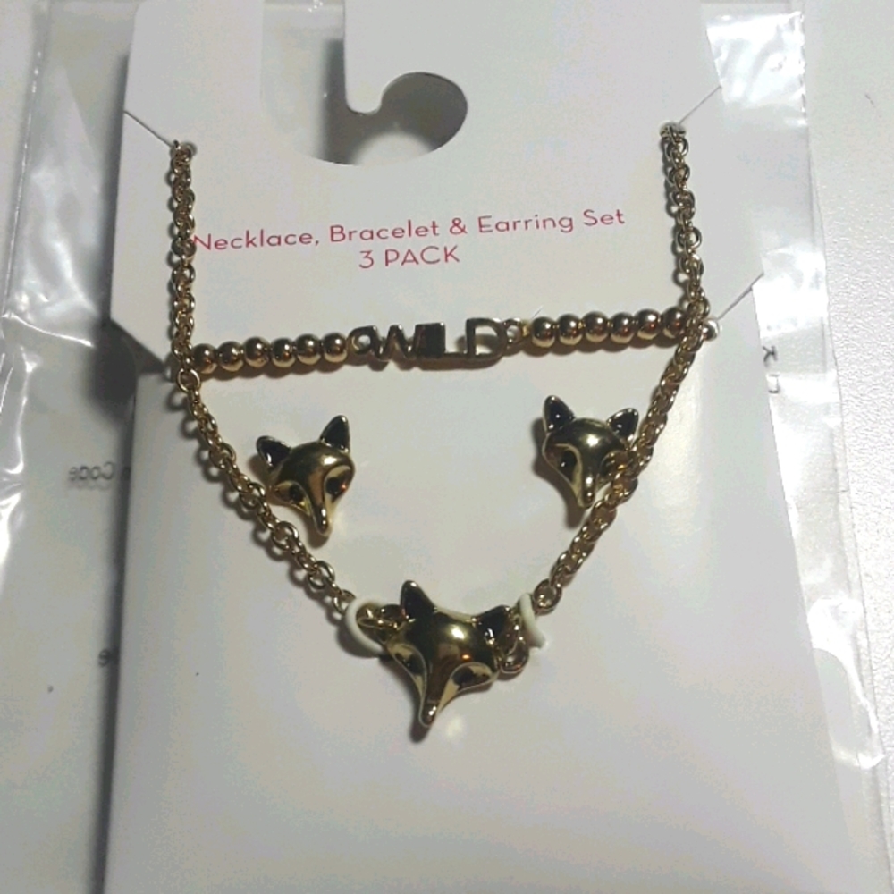 3 pack necklace bracelet earrings